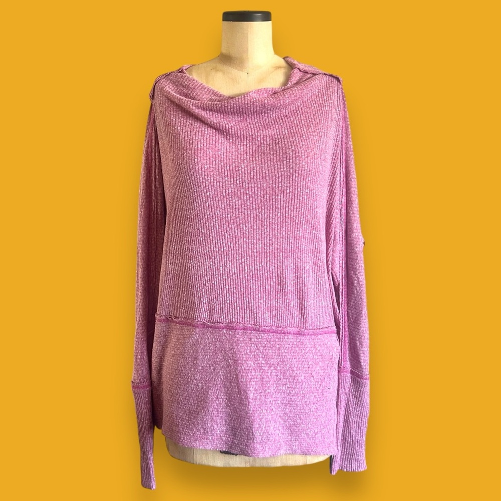 FREE PEOPLE Pullover Top Tunic Relaxed Athleisure Lounge Yoga Balletcore Boho - Picture 2 of 5